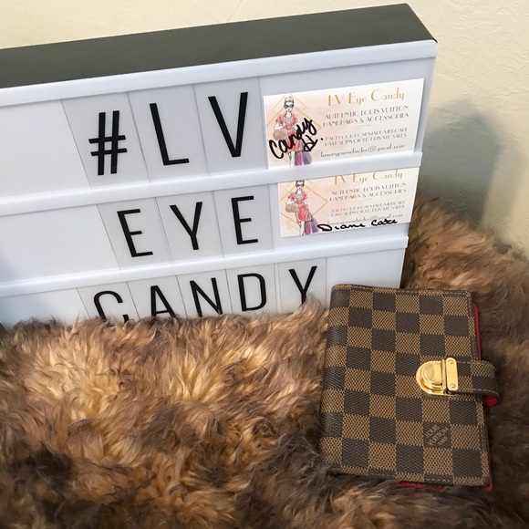 Louis Vuitton Handbags - Louis Vuitton Damier Ebene Agenda PM Red Interior